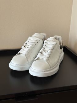 Authentic Alexander McQueen 462214 Oversized Sneakers Black White Mens Size 43,5