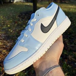Jordan 1 Low Ice Blue Black 