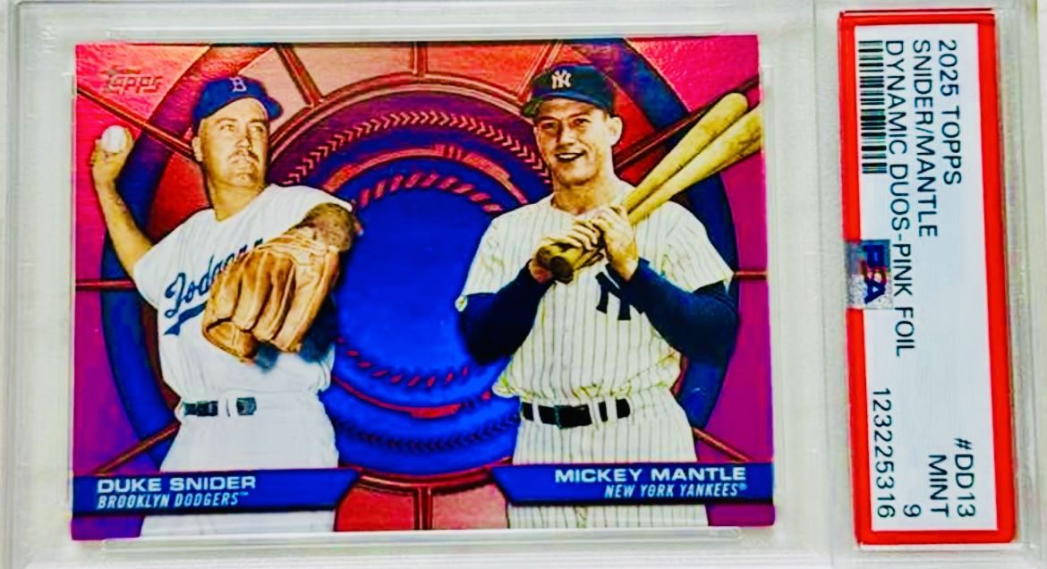 Rare Mickey Mantle And Duke Snyder Psa 9