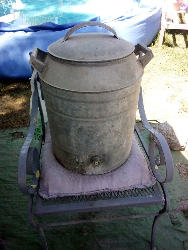 Vintage Galvanized Water Cooler 5 Gal