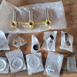 Stainless Steel Shower/Tub Mixing Valve. Full Set