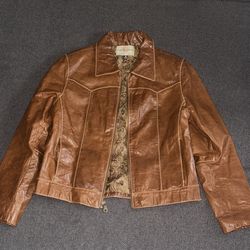 Wilsons Womens Leather Jacket Vintage Style Western Size M