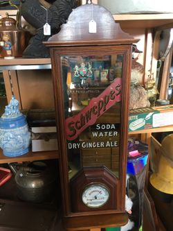 Very rare antique advertising mirror
