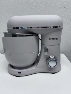 Kitchen in the Box Stand Mixer, 3.5QT Two Bowls Small Kitchen Electric Mixer, 10-Speed Portable Lightweight with Matte Finish, Egg Whisk, Dough Hook, 