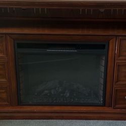 Electric Fireplace TV Stand with Drawers