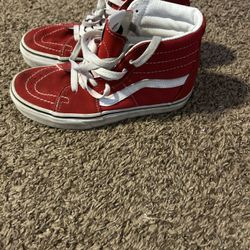 Red Vans Sz 3.5 Gender Neutral