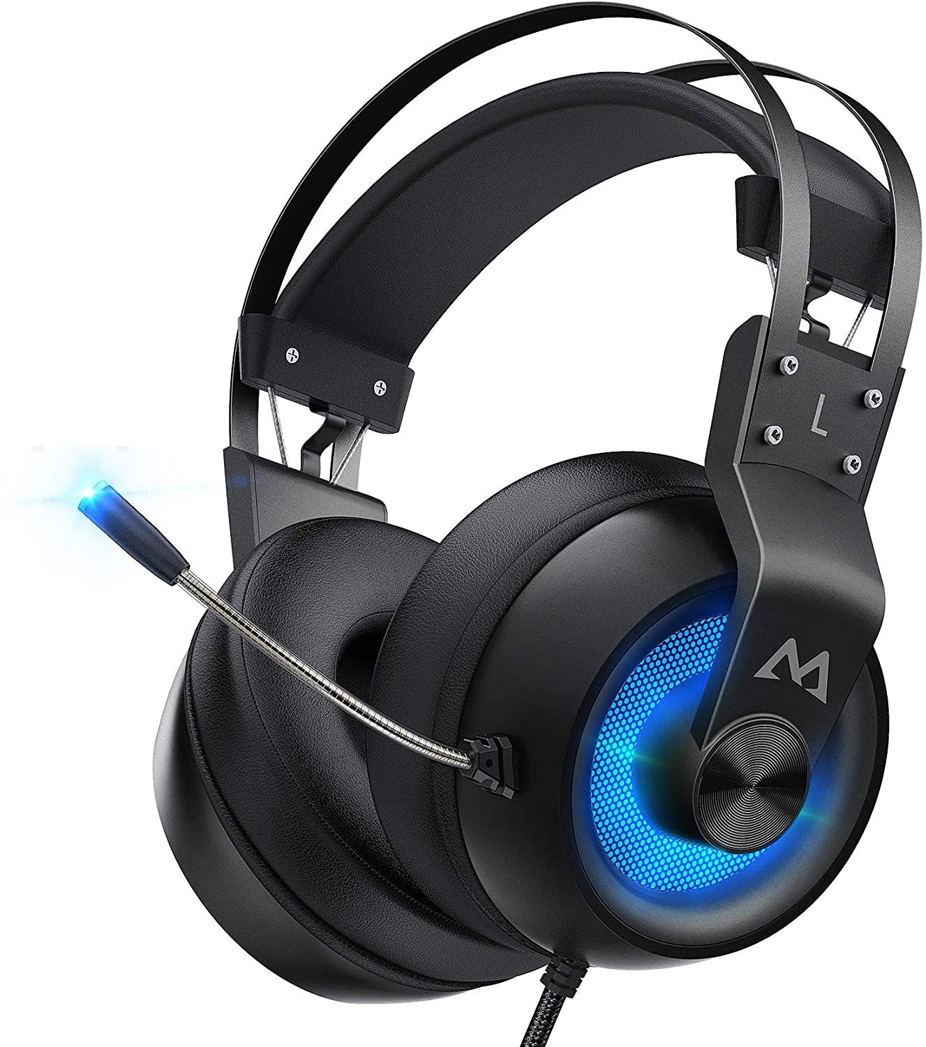 Mpow EG3 pro Gaming Headset with 3D Surround Sound, PS4 Xbox One Headset with Noise Cancelling Mic, Gaming Chat Headset, Over-Ear Gaming Headphones fo