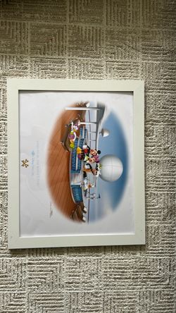 Original Disney Cruise Line Framed Art Print signed by Don Williams ! Comes with Certificate of Authentic
