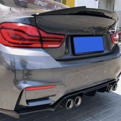 BMW M3 M4 F80 F82 F83 V TYPE BUMPER DIFFUSER 2014-2018 GLOSSY BLACK 