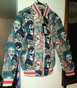 VIP Collection Graphic Bomber Jacket Size M