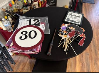 Harry Potter back drop and Photo Booth stuff