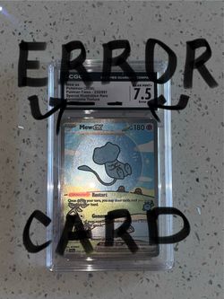 Mew EX 232 CGC Certified Error Card