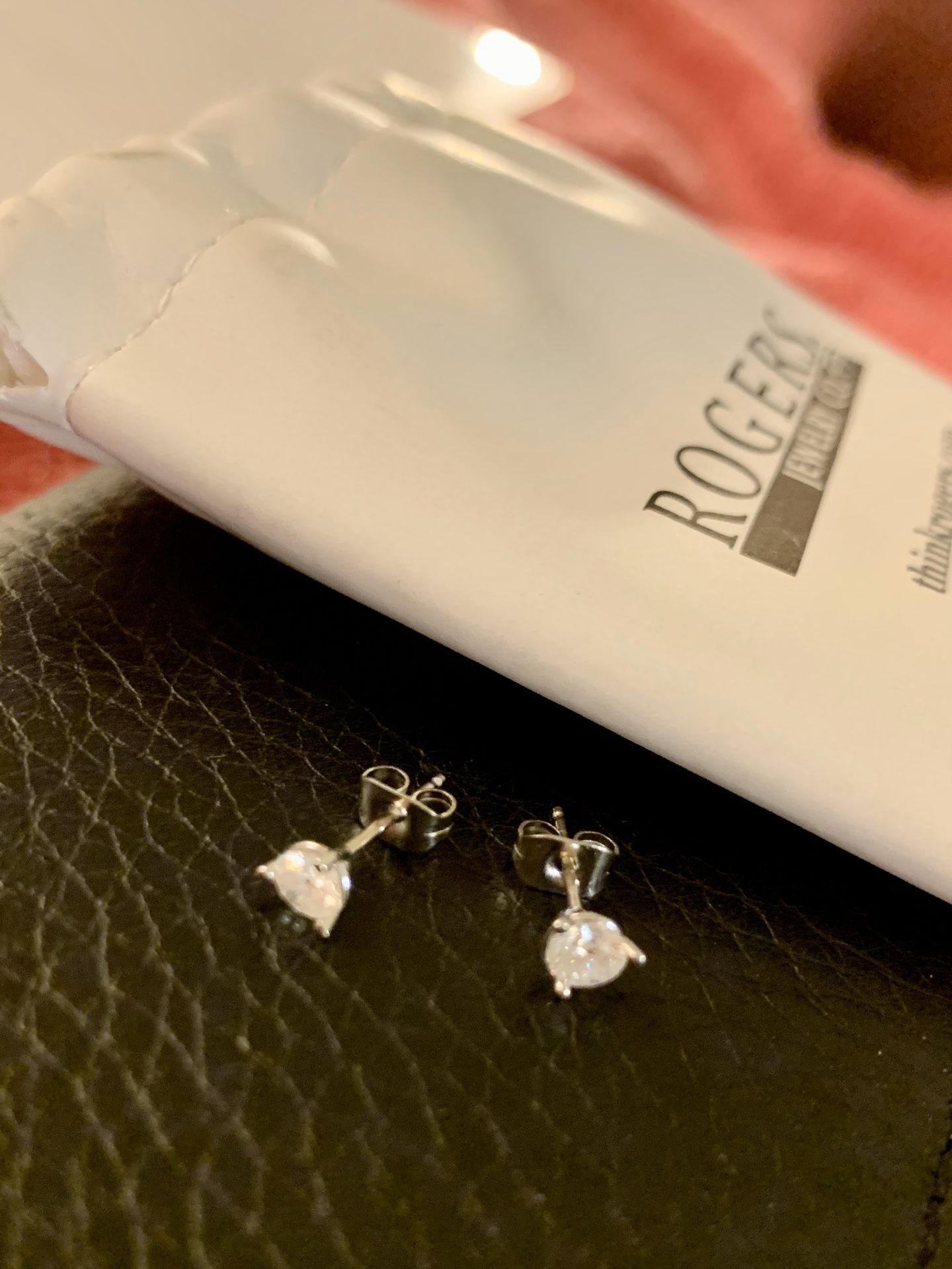 Fire & Ice Diamond Earrings Fire and Ice 3-PRONG MARTINI STUDS 1/3 CTW 18K White Gold