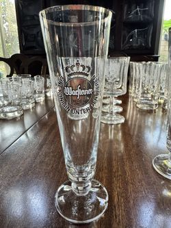 LOWER PRICE German Warsteiner Premium Footed Pilsner beer glasses - set of 6 $15