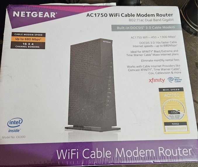 Brand new In Box WiFi Cable Modem Router