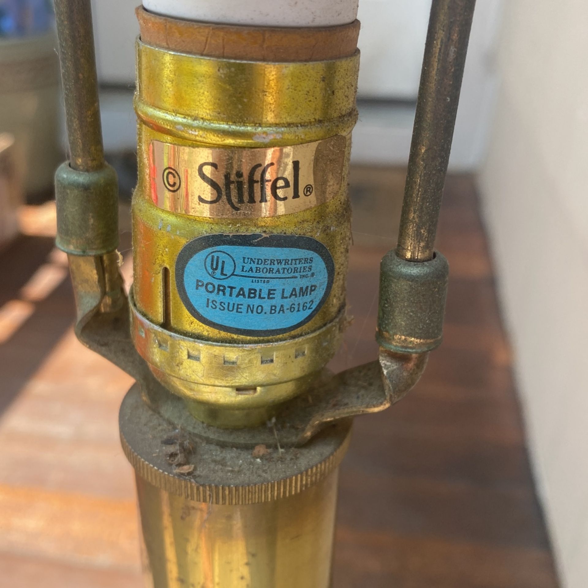 Mid Century Modern Stiffle Brass Lamp