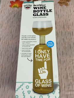 NEW - BIGMOUTH INC. THE ORIGINAL WINE BOTTLE GLASS - In Original Box