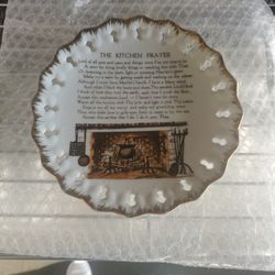 Vintage Ceramic Kitchen Prayer Plate
