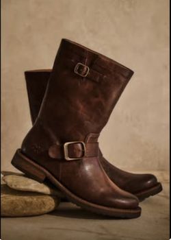 Frye and Co vegan leather boot (brown)