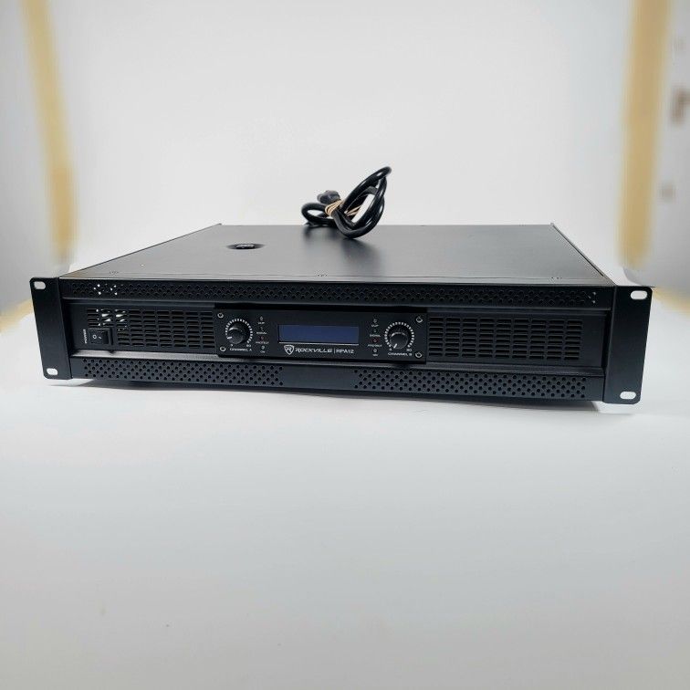 Rockville RPA12 5000 Watt Peak / 1400w RMS 2 Channel Power Amplifier Pro/DJ Amp
