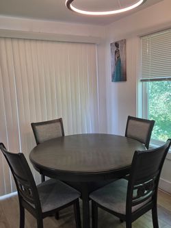 Wooden table and chairs