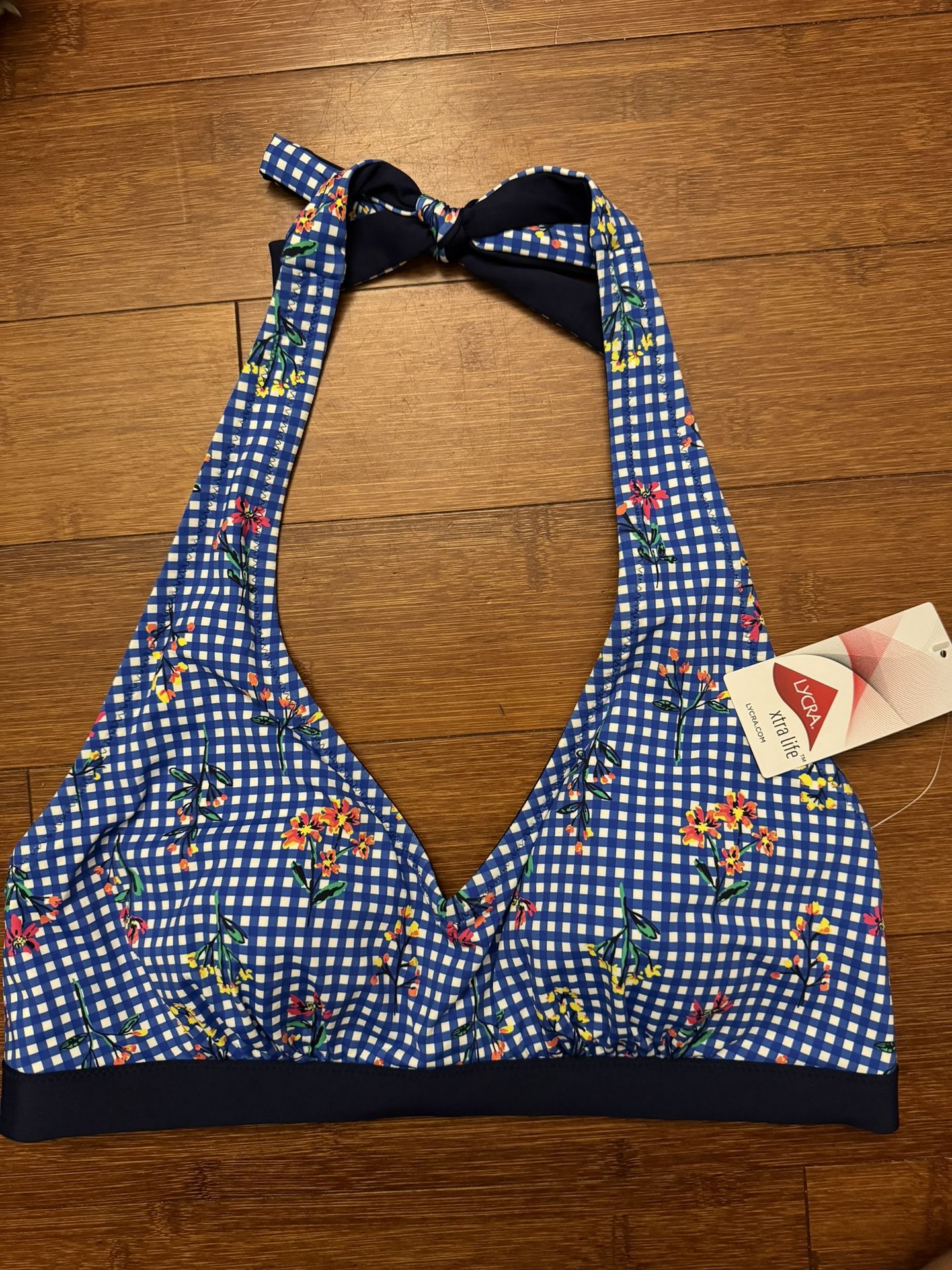 Reversible bikini halter top