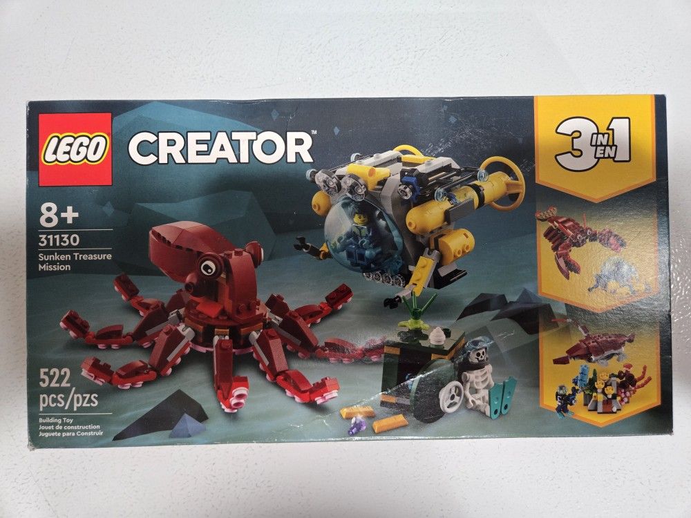 NEW LEGO CREATOR 3-IN-1 SUNKEN TREASURE MISSION 31130