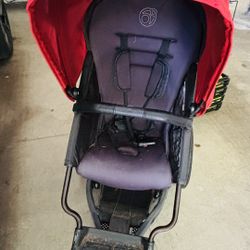 Orbit Baby Jogging Stroller Base And Red Chair 