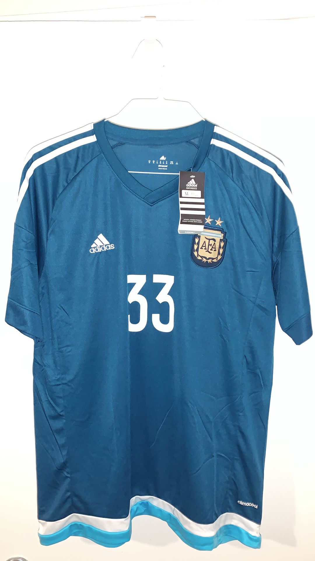 Official Adidas Argentina Away Home Jersey Large Brand New