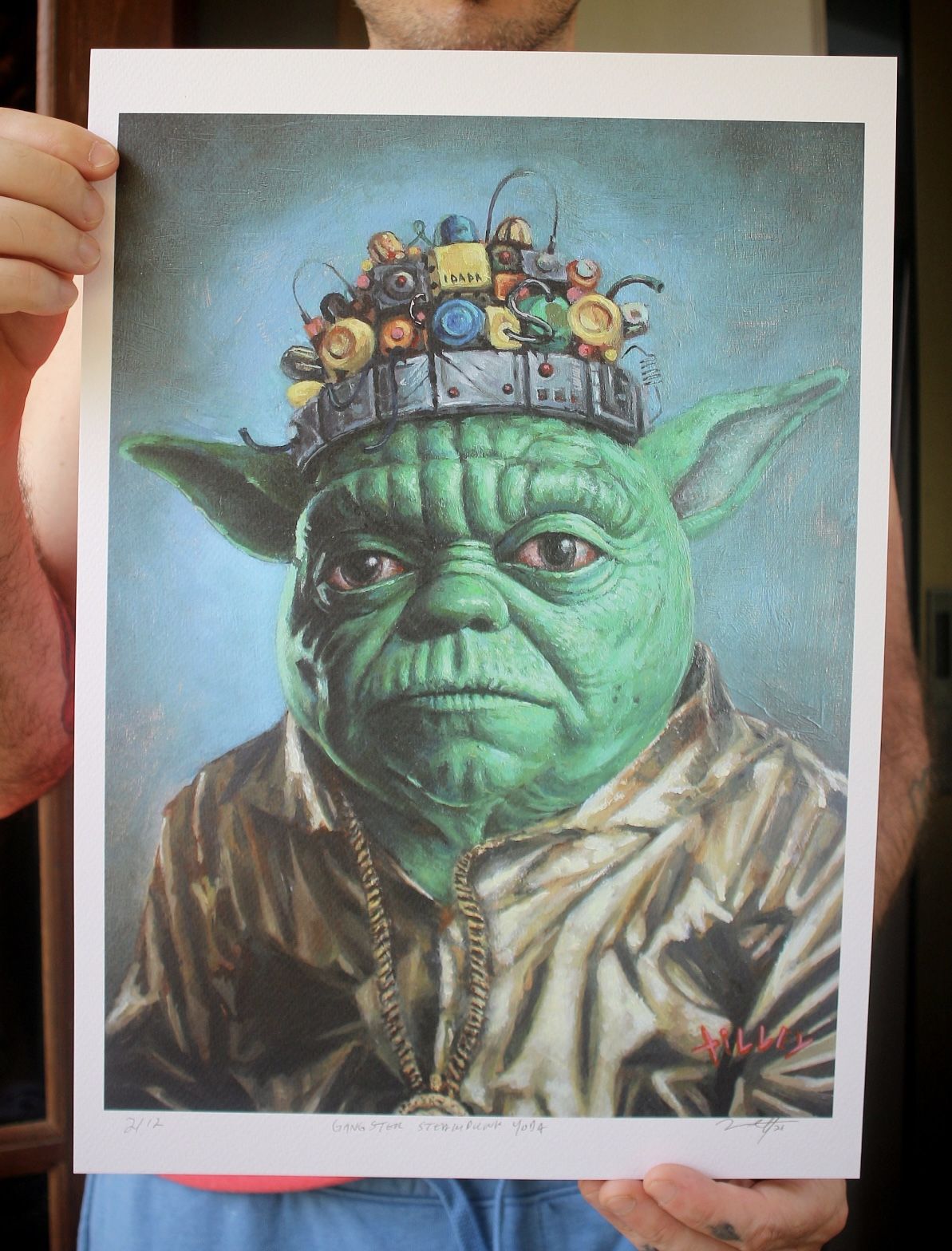 Goblin King | Gangster Steam Punk Yoda Print | 29.7cm x 42cm Limited Edition Signed Prints | Only 12 | Multiverse Antihero | Yoda Star Wars