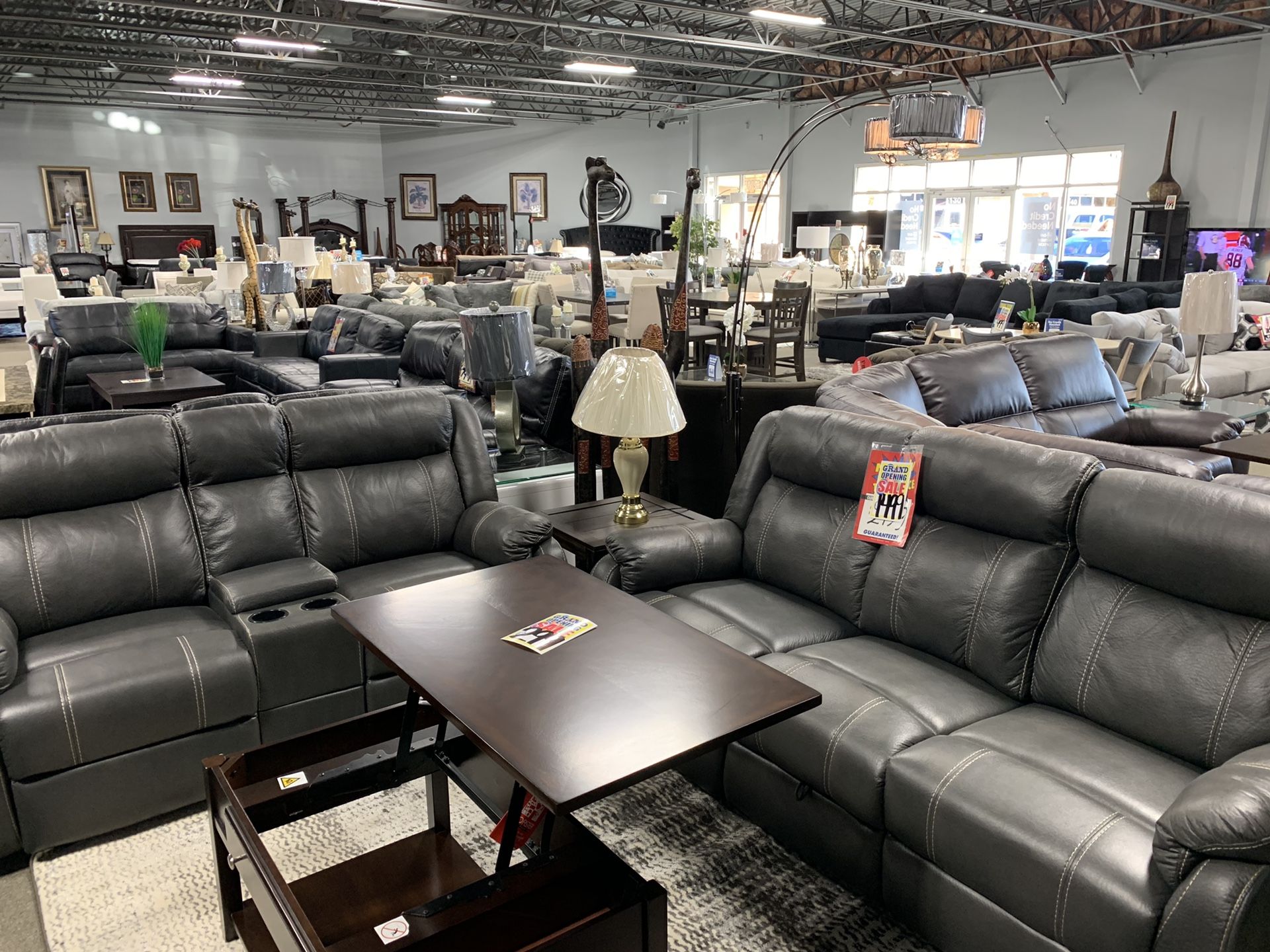 2Pc Reclining Sofa and Loveseat No Credit Check