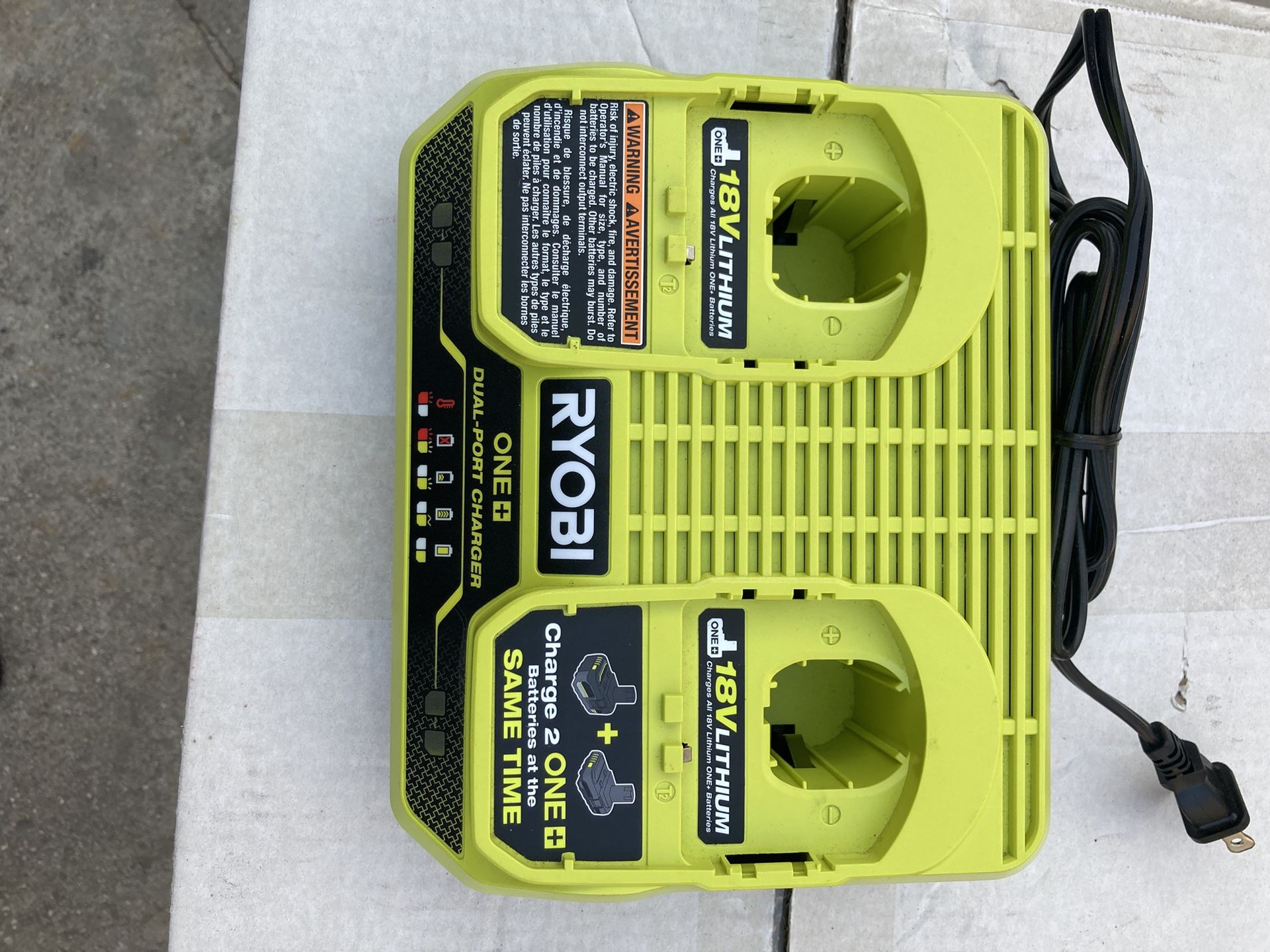 Ryobi Dual Port Charger New 18 V