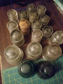 Antique Glass Insulators Multiple Brands & Kinds