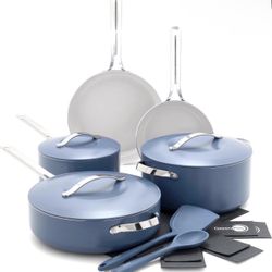 GreenPan Nova 10-Piece Cookware Pots and Pans Set, Oprah’s Favorite Things 2024, PFAS-Free Ceramic Nonstick, Fry, Sauté, Stockpot, Utensils, Lids, Ind