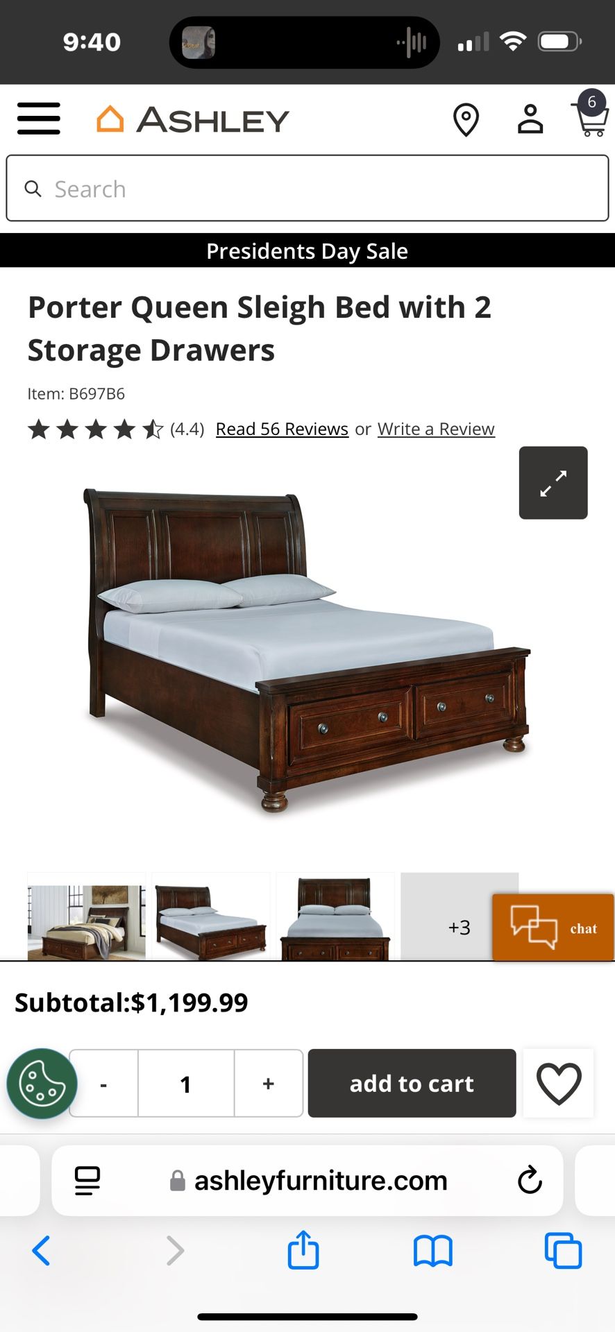 Ashley Bedroom 5 Pieces