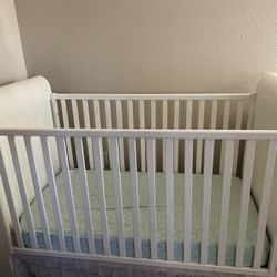White Wooden Crib
