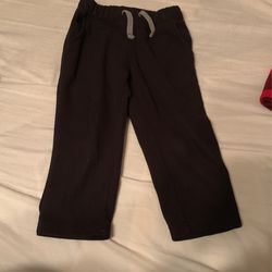 2t Carter's Fleece Pants- Black