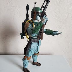 Star Wars Almost 14 Inches Tall Bobba Fett Figure Play Sound And Phrases 