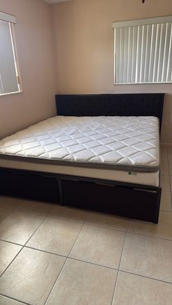 Bed frame with mattress