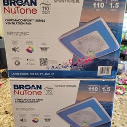 Broan-NuTone Sensonic Series 110 CFM Ceiling Bathroom Exhaust Fan with Speaker and Bluetooth Wireless 