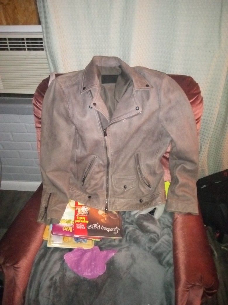 All Saints Leather Jacket Mens