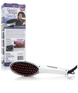 Hair Straightening Brush - HQ | Detangles, Straightens &