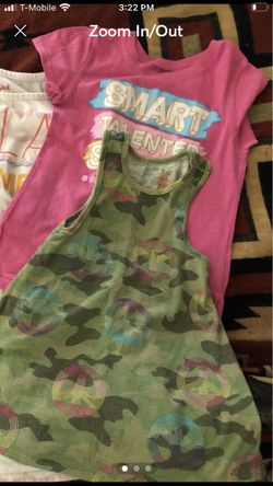 Girl’s Camo And Pink Top 5-6x