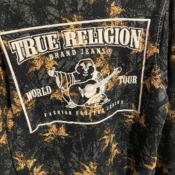 Full Zip-Up True Religion Camo Hoodie