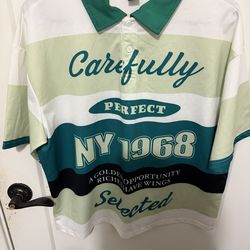 Men’s green cropped shirt