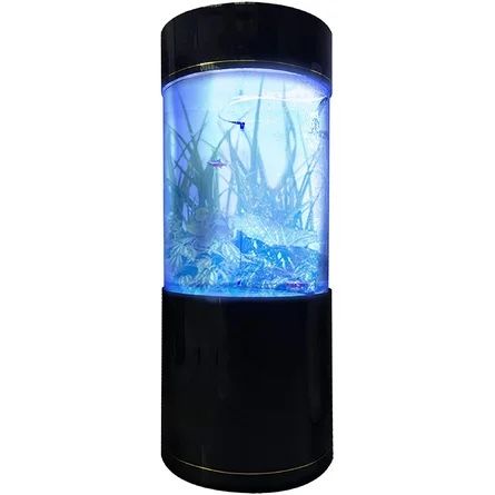 Penn-Plax Water World Luxury Modern Cylinder Aquarium - 53 Gallon
