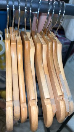 10 Wooden Hangers Small For $10 