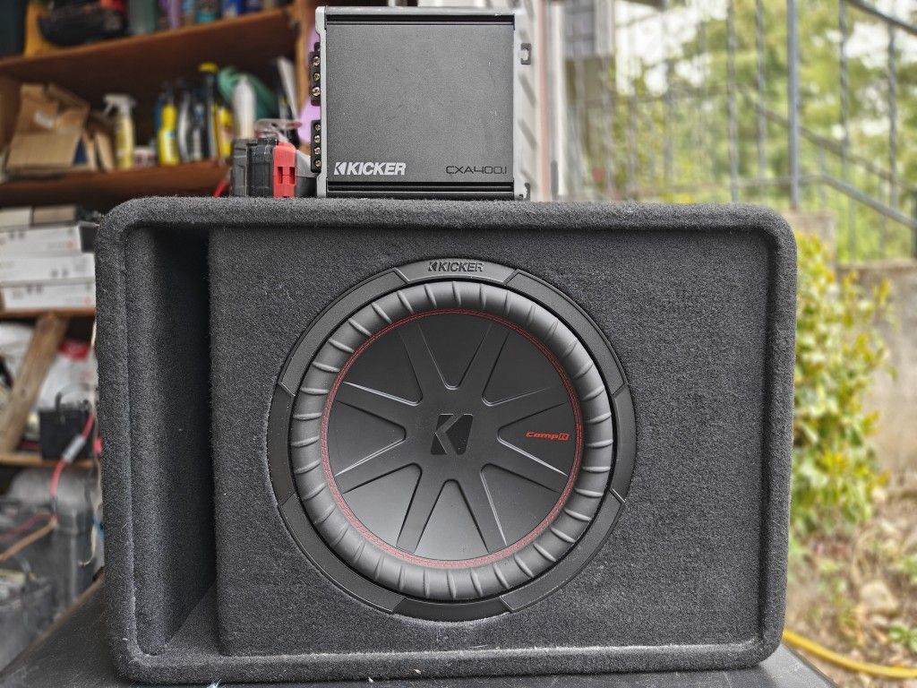 Kicker 12" 1000 Watt Sub With Box And Amp