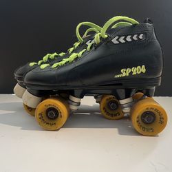 Vtg Labeda SP204 Roller Speed Skates Sz 8 Leather Quad Cruiser Pacer Derby