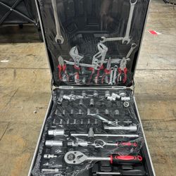 Auto Repair Combination Spanner Hand Mechanics Tool Wrench Socket Tool Box Set